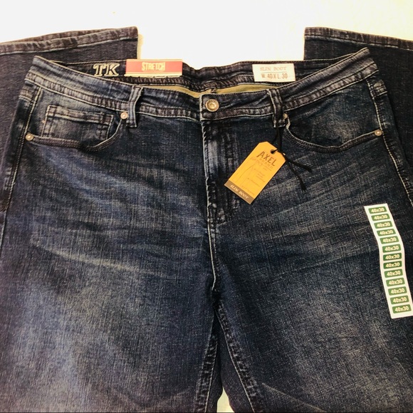 NWT Mens TK Axel slim boot cut jeans size 40x30 - Picture 4 of 6